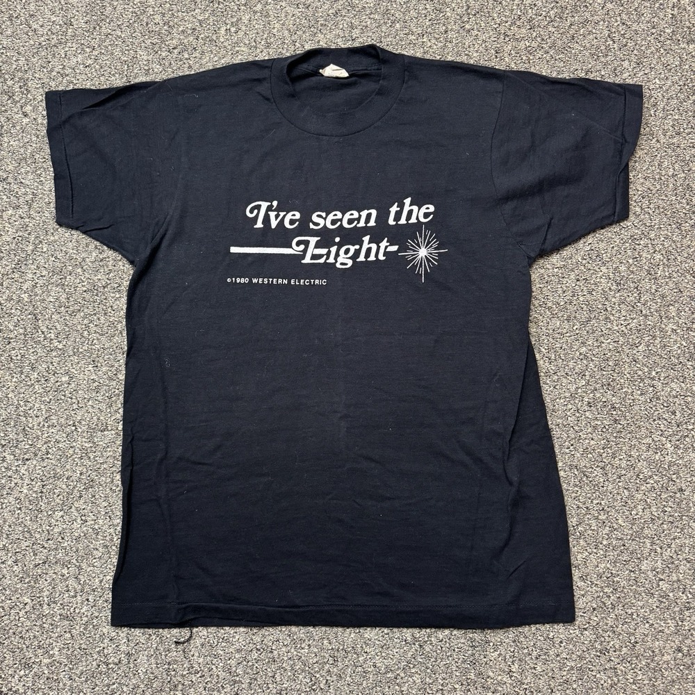 Vtg Western Electric T Shirt LG 1980 Cajun Corridor Laffayette LA SCB WECO ATT